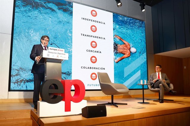 Archivo - El director de la Comisión Española para la Lucha Antidopaje en el Deporte (CELAD), José Luis Terreros, interviene durante un desayuno deportivo de Europa Press, en el Auditorio Meeting Place, a 1 de diciembre de 2022, en Madrid (España).