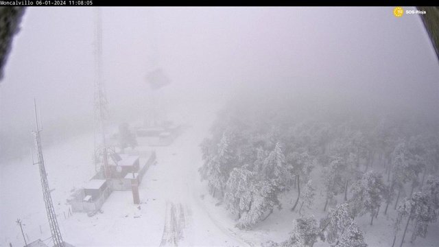 Imagen de Moncalvillo captada por las cámaras web de meteorología de SOS Rioja.