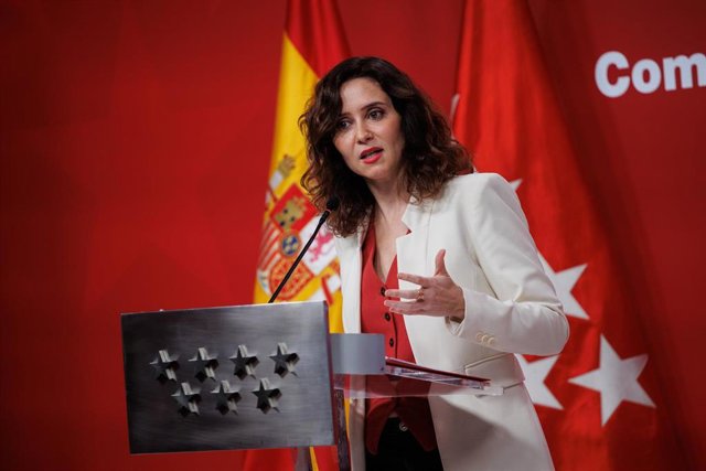 La presidenta de la Comunidad de Madrid, Isabel Díaz Ayuso