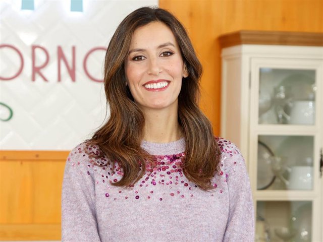 Ana Boyer durante la presentación del programa de televisión 'Bake off, famosos al horno'