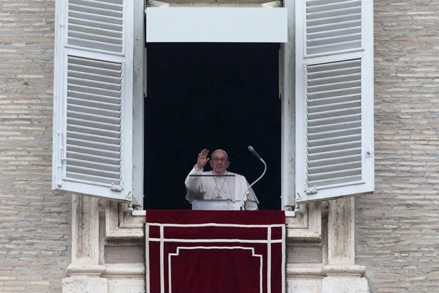 El Papa durant l'àngelus d'aquest diumenge
