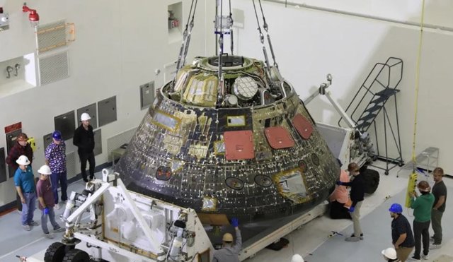 Módulo de tripulación de la nave Orion de Artemis I