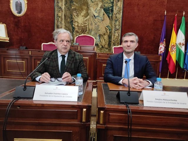 Salvador Fuentes y Dmytro Matiuschenko, en la la Diputación de Córdoba.