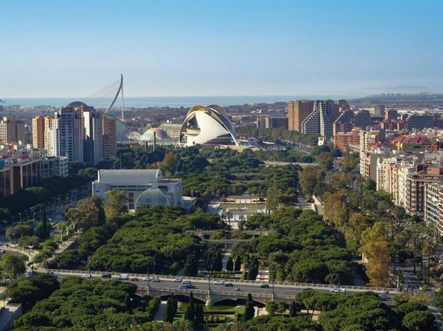 Imagen del Jardín del Turia de València.