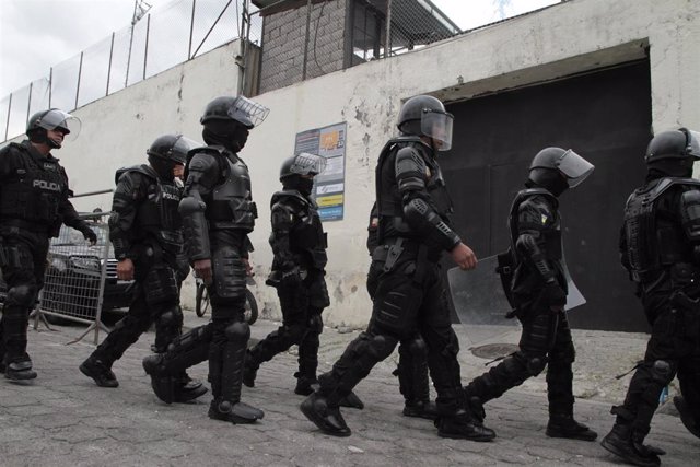 Policía de Ecuador en la ciudad de Quito