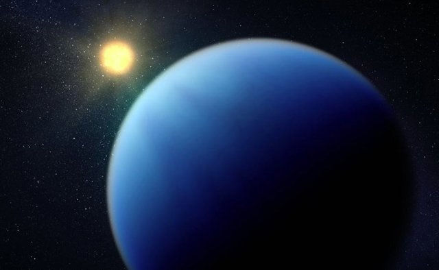 Ilustración de un Neptuno reducido