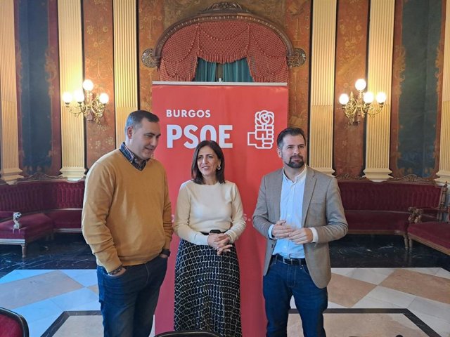 El secretario general del PSCyL, Luis Tudanca, este viernes antes de participar en la reunión de la Ejecutiva del PSOE de Burgos