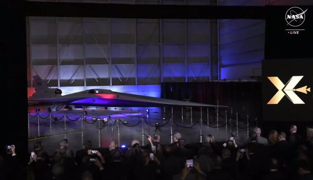 Presentación del avión supersónico silencioso x59 de la NASA
