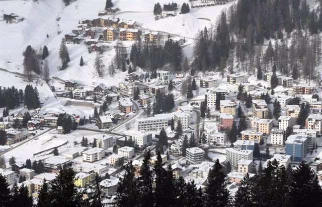 Vista panorámica de la ciudad suiza de Davos 