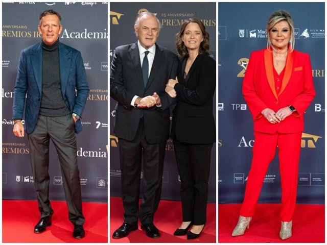 Innumerables rostros conocidos de la pequeña pantalla se han dado cita en la gala de los Premios Iris, donde Pedro Piqueras ha recibido el premio Jesús Hermida a su trayectoria