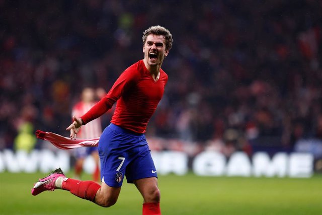 Antoine Griezmann of Atletico de Madrid celebrates a goal during the Spanish Cup, Copa del Rey, football match played between Atletico de Madrid and Real Madrid at Civitas Metropolitano stadium on January 18, 2024 in Madrid, Spain.