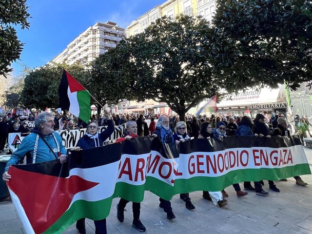 Manifestación en defensa de Palestina en Santander