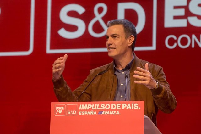 El president del Govern central, Pedro Sánchez, intervé durant la clausura de la convenció política del PSOE, a 21 de gener del 2024, a la Corunya (Galícia)
