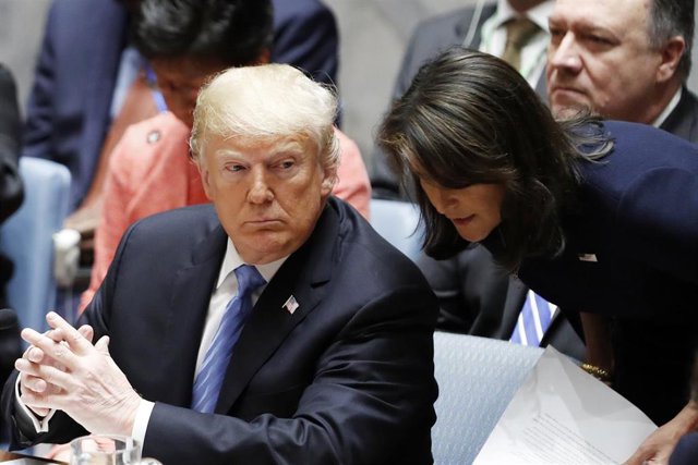 Archivo - Donald Trump y Nikki Haley 