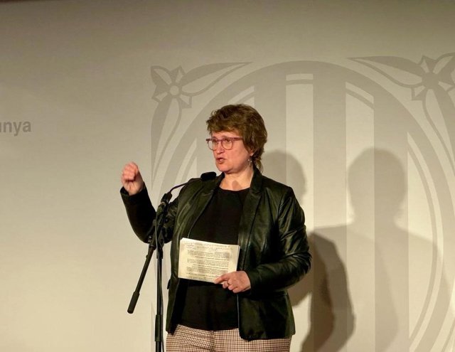 La consellera de Educación de la Generalitat, Anna Simó, en un acto en el Palau Robert este lunes