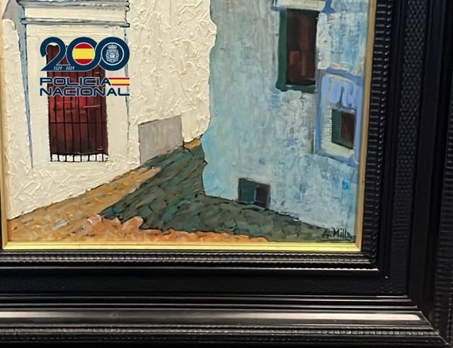 Uno de los seis cuadros del pintor onubense Antonio Milla robado de una casa de la Macarena, en Sevilla, está valorado en más de 100.000 euros.
