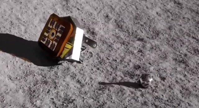 Ilustraciones de LEV-1 (izquierda)  y LEV-2 durante las pruebas antes de la misión SLIM