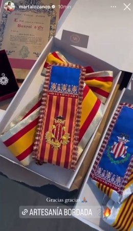 La Junta Central Fallera pide la devolución de las bandas de fallera mayor publicitadas en redes por la mantenedora Marta Lozano