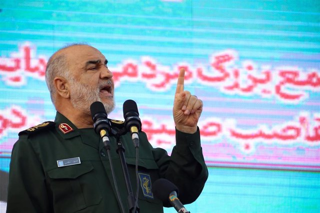 Archivo - El jefe de la Guardia Revolucionaria de Irán, Hosein Salami (archivo)
