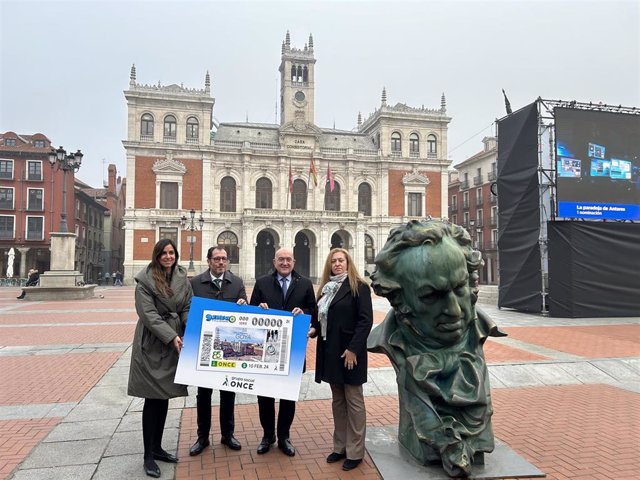 Presentación del cupón dedicado a la gala de los Premios Goya que se celebra en Valladolid el 10 de febrero.