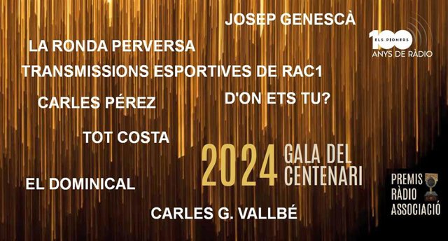 Cartell dels Premis Ràdio Associació