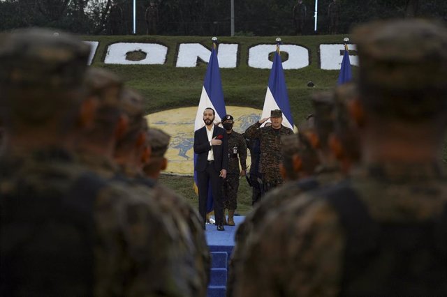 Archivo - Imagen de archivo de Nayib Bukele en un acto como presidente de El Salvador