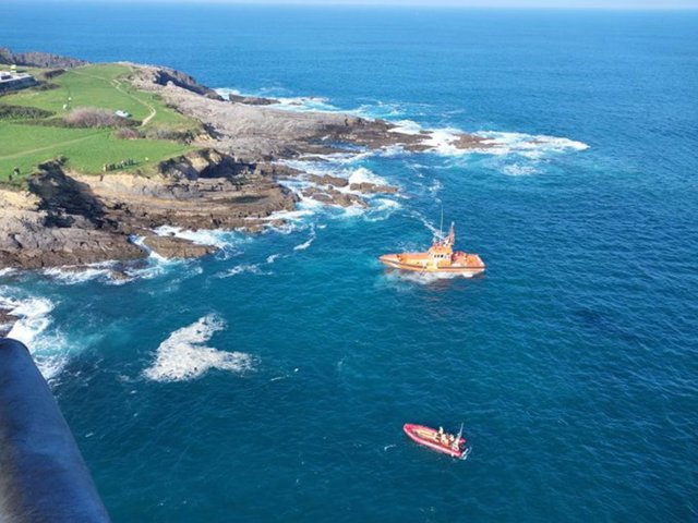 Lugar donde se encontró el cuerpo de la mujer en la costa de Castro Urdiales