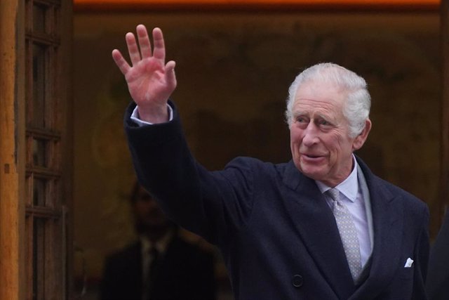 El rei Carles III durant un acte a Londres