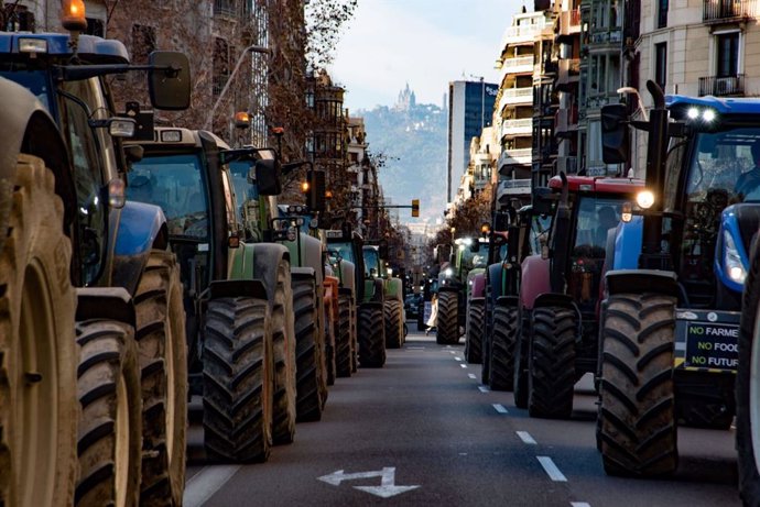 Els tractors al centre de Barcelona