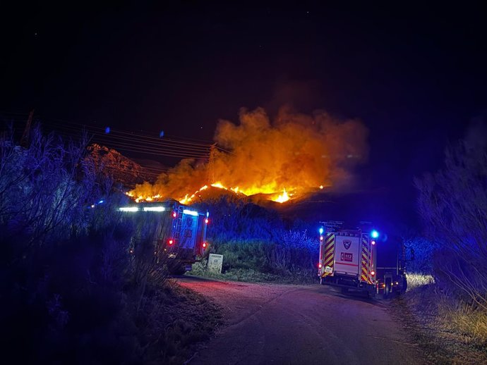 Incendio forestal en Turre