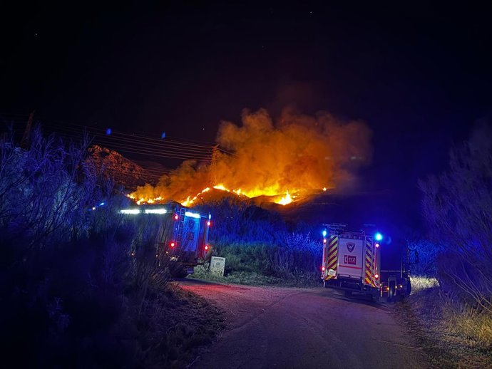 Incendios.- Estabilizado de madrugada el incendio forestal declarado en el paraje de Cortetes en Turre (Almería)