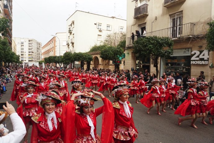 Desfile de comparsas del Carnaval de Badajoz