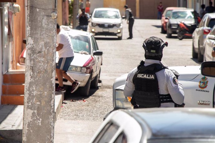 Fuerzas de seguridad en Chilpancingo, Guerrero, México.