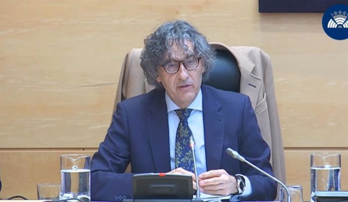 El Fiscal Superior de Castilla y León, Santiago Mena, en su comparecencia en la Comisión de Presidencia de las Cortes donde ha expuesto la memoria de su departamento correspondiente al ejercicio de 2022.