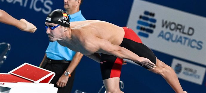 Mario Mollá en los Mundiales de natación de Doha
