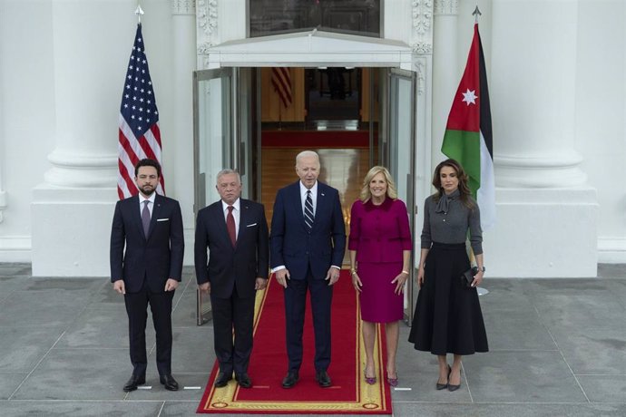 El presidente de Estados Unidos, Joe Biden, recibe al rey Abdalá de Jordania en la Casa Blanca