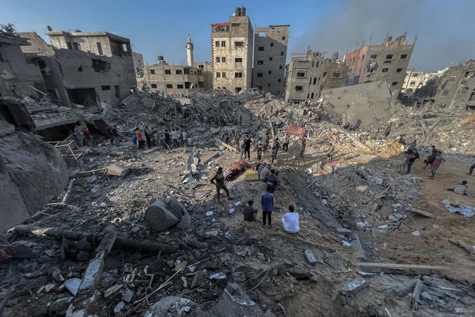 Archivo - Edificis destruïts a la Franja de Gaza
