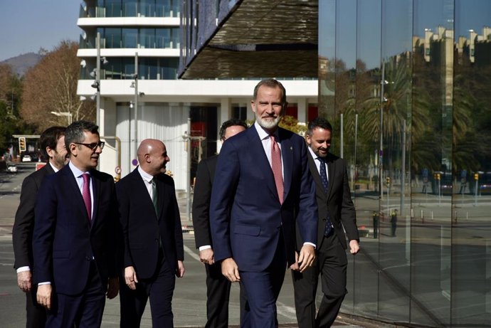 Llegada de Felipe VI a la entrega de despachos judiciales en Barcelona