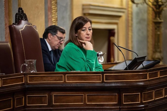 Archivo - La presidenta del Congreso, Francina Armengol, en una sesión plenaria 