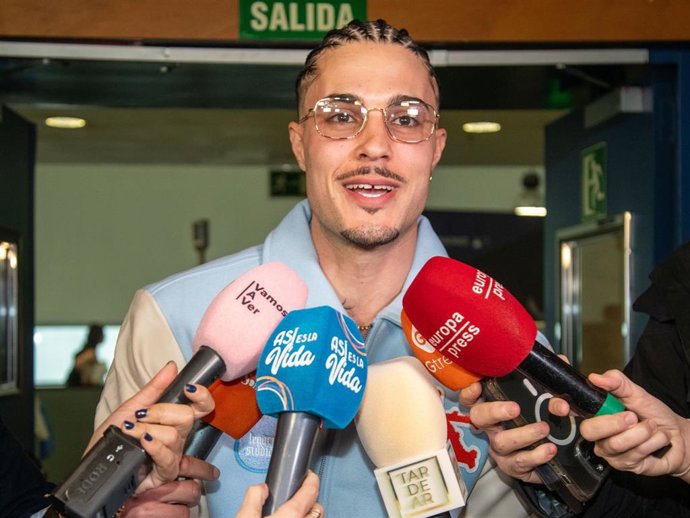 Carlo Costanzia a su llegada, a 15 de febrero de 2024, en Madrid (España).