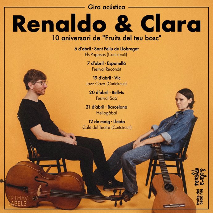 Cartell de la gira acústica de Renaldo & Clara