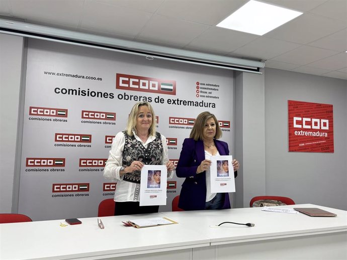 Presentación de un informe de CCOO sobre la brecha salarial entre mujeres y hombres en Extremadura