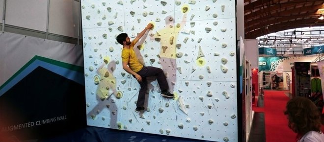 Augmented climbing wall
