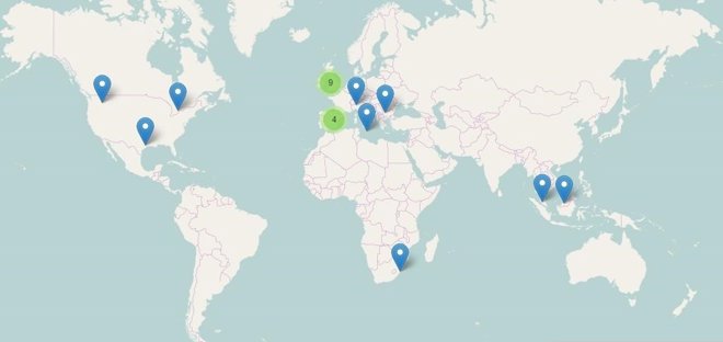 Países atacados por el 'malware' desactivado por Panda